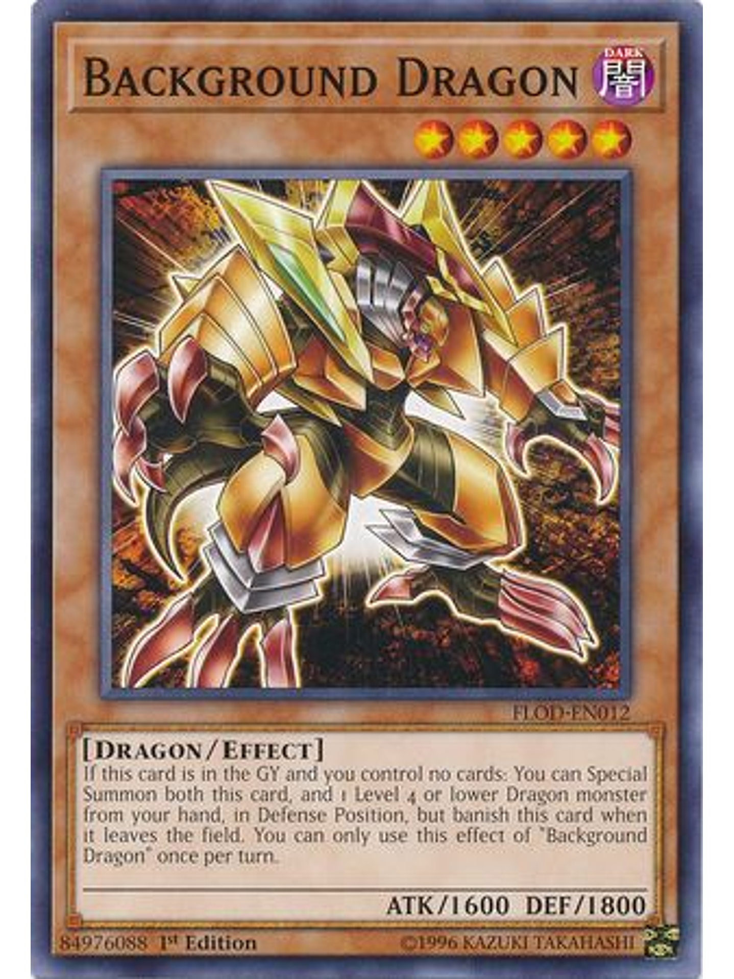 Background Dragon - FLOD-EN012 - Common 1st Edition 1