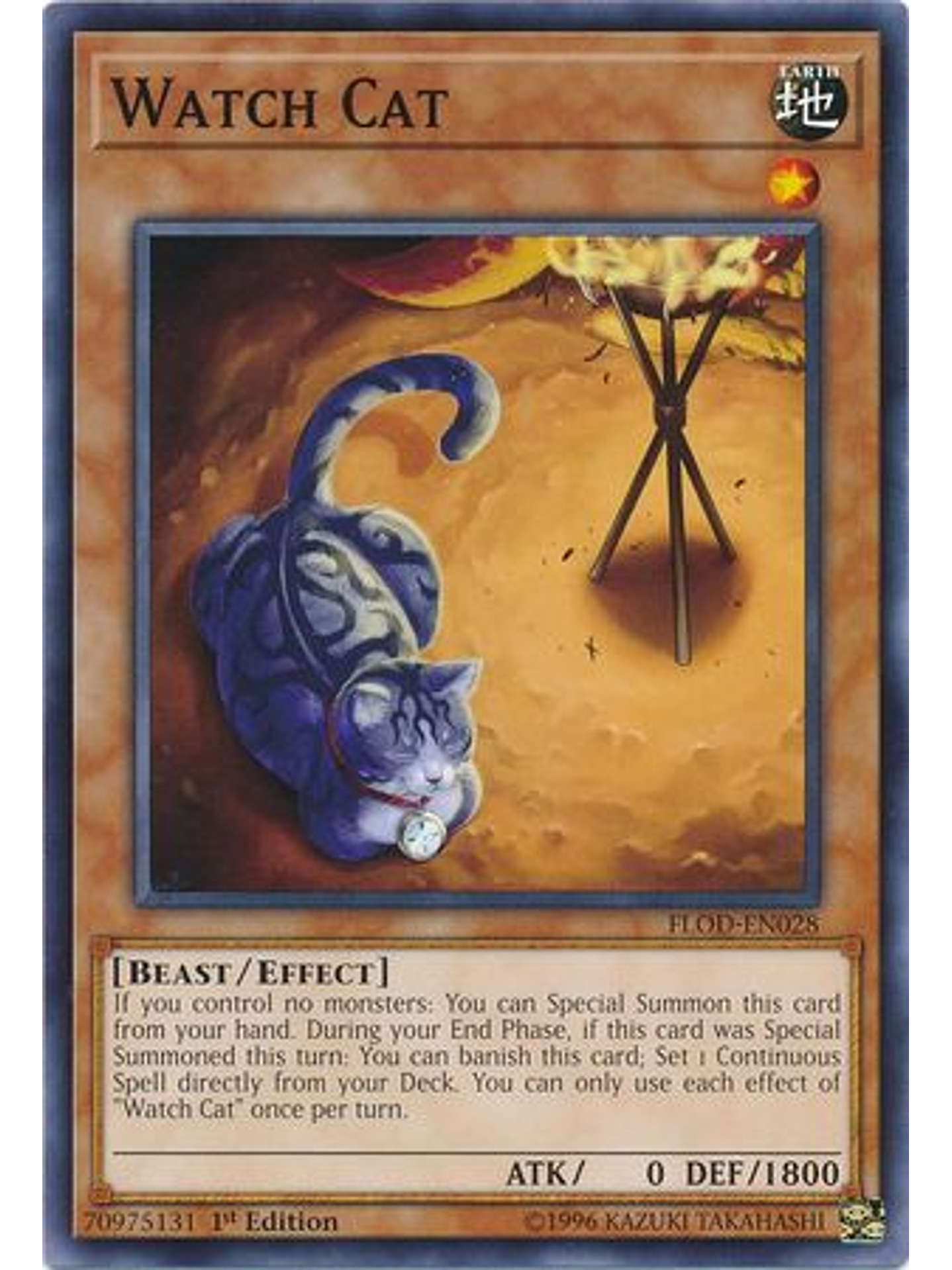 Watch Cat - FLOD-EN028 - Common 1st Edition 1