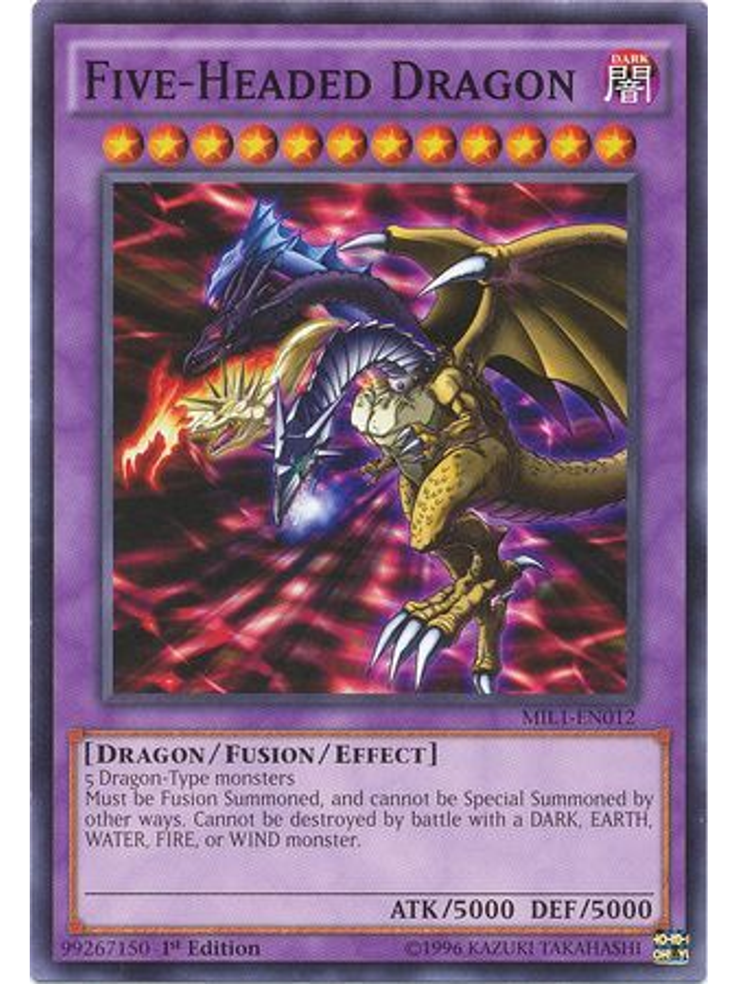 Five-Headed Dragon - MIL1-EN012 - Common 1st Edition 1
