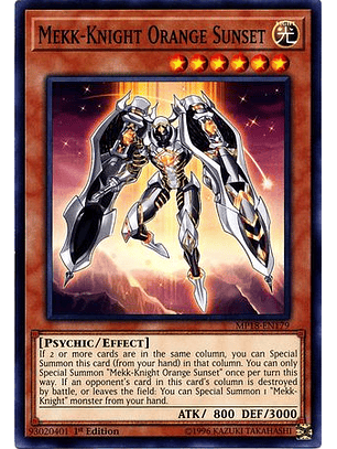 Mekk-Knight Orange Sunset - MP18-EN179 - Common 1st Edition