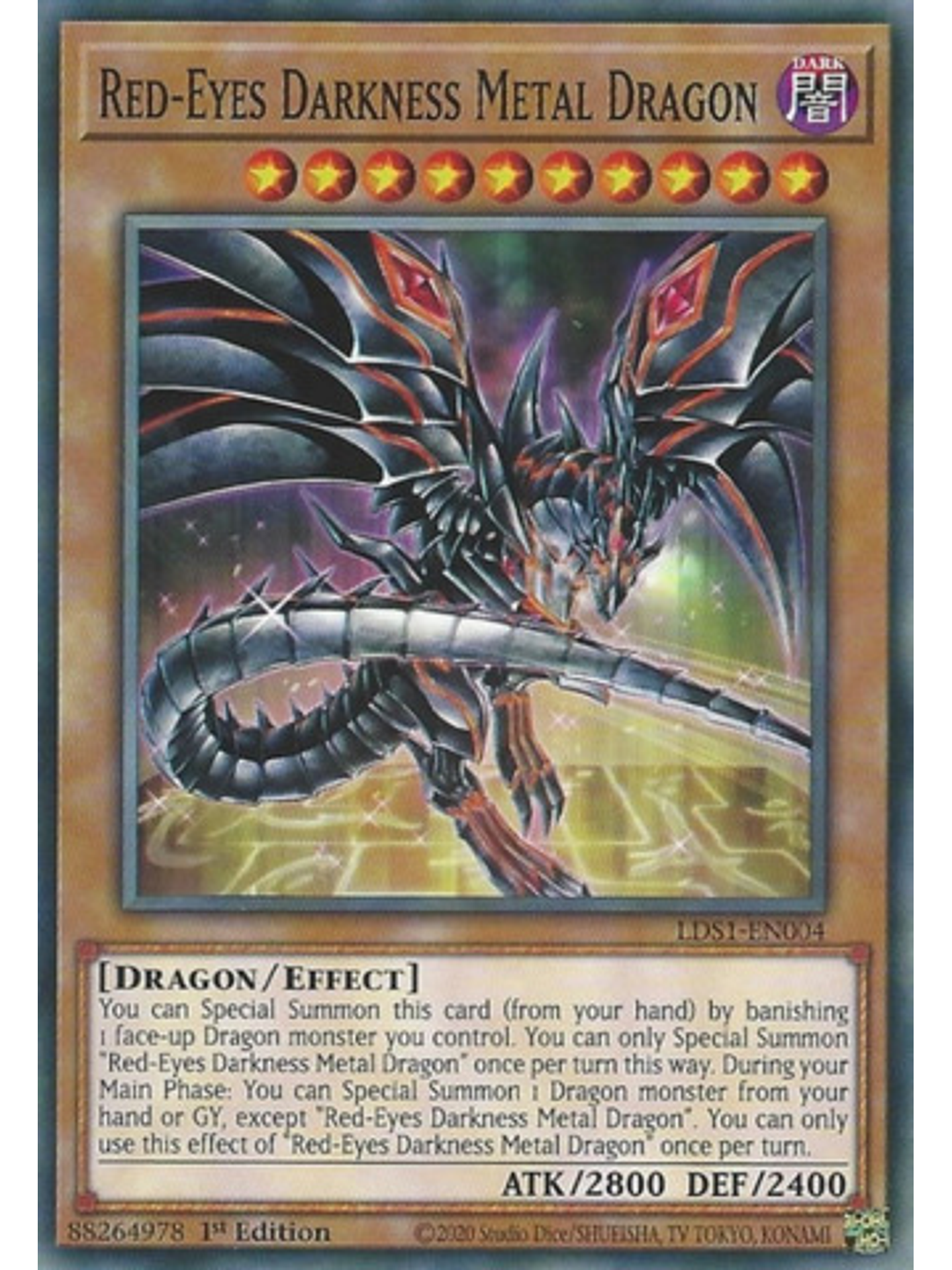 Red-Eyes Darkness Metal Dragon - LDS1-EN004 - Common 1st Edition 1