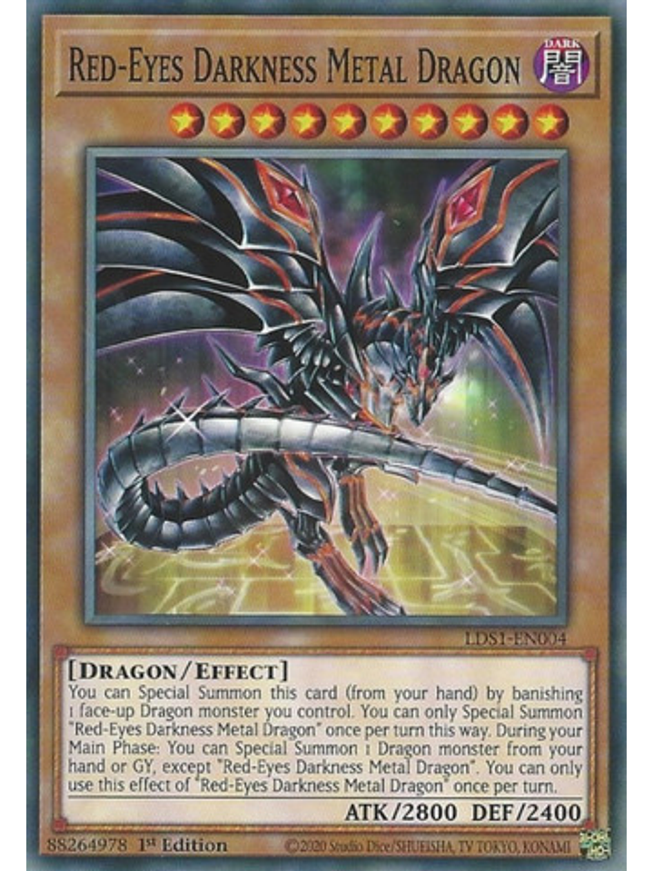 Red-Eyes Darkness Metal Dragon - LDS1-EN004 - Common 1st Edition 1