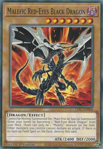 Malefic Red-Eyes B. Dragon - LDS1-EN006 - Common 1st Edition