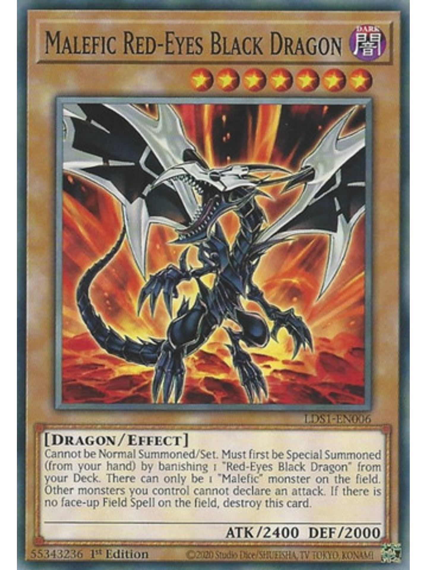 Malefic Red-Eyes B. Dragon - LDS1-EN006 - Common 1st Edition 1