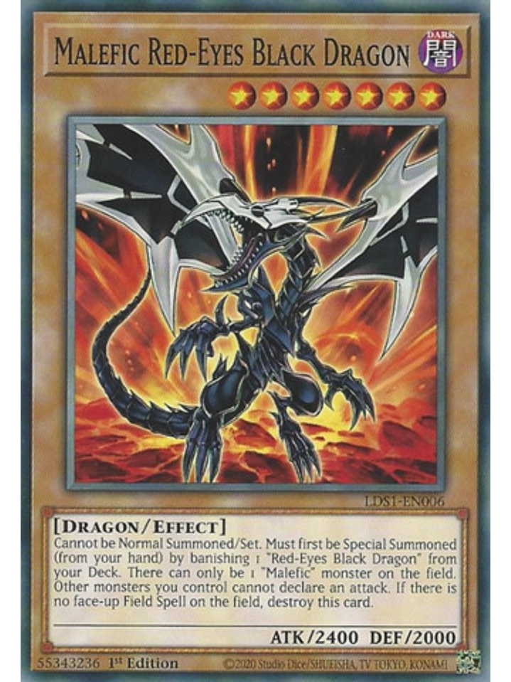 Malefic Red-Eyes B. Dragon - LDS1-EN006 - Common 1st Edition 1