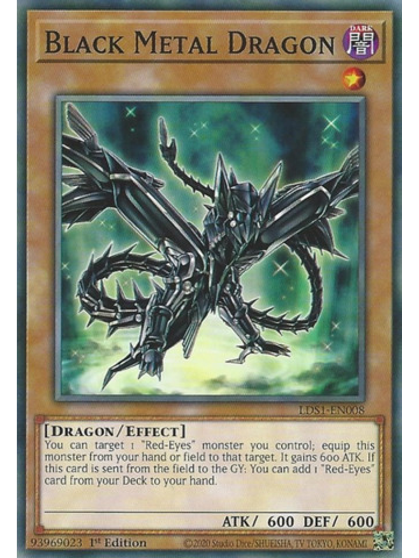 Black Metal Dragon - LDS1-EN008 - Common 1st Edition 1