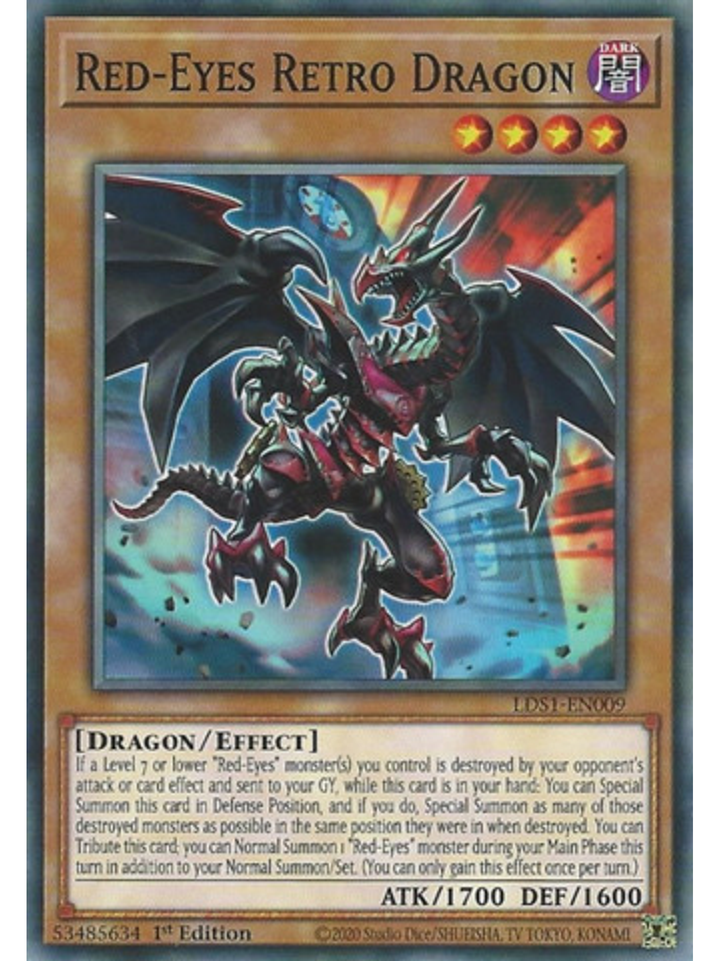 Red-Eyes Retro Dragon - LDS1-EN009 - Common 1st Edition 1