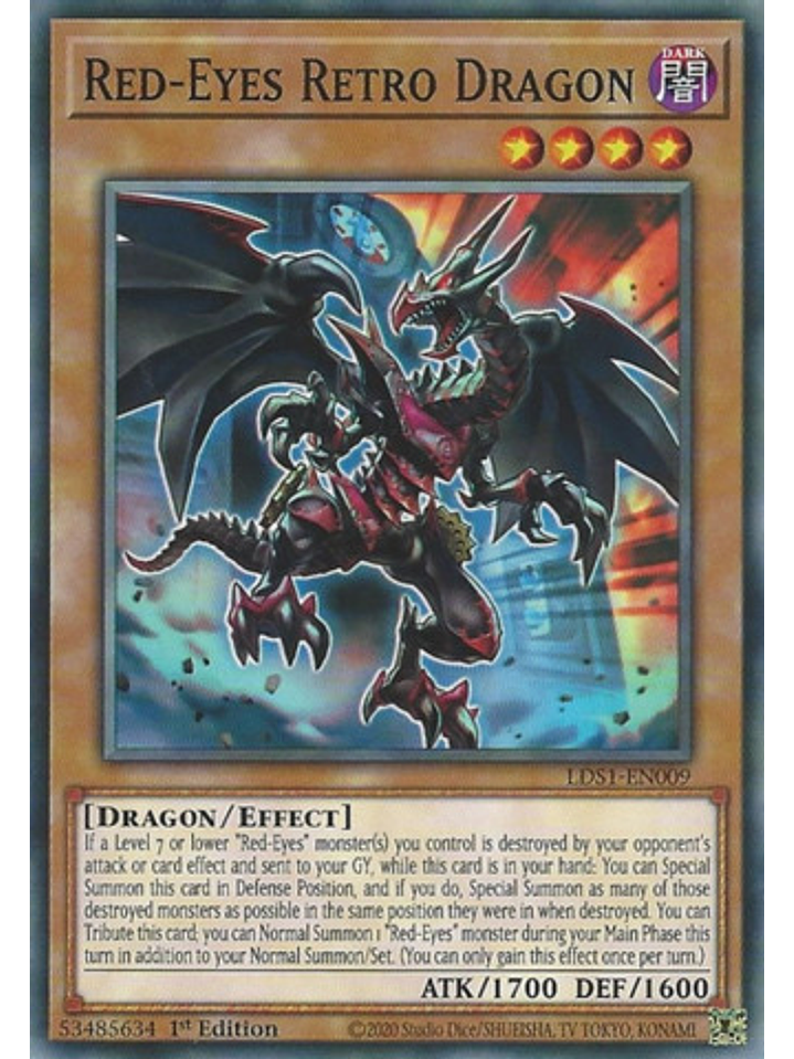 Red-Eyes Retro Dragon - LDS1-EN009 - Common 1st Edition 1