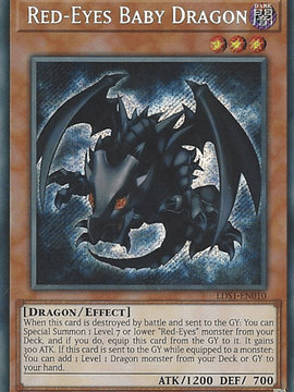 Red-Eyes Baby Dragon - LDS1-EN010 - Secret Rare 1st Edition