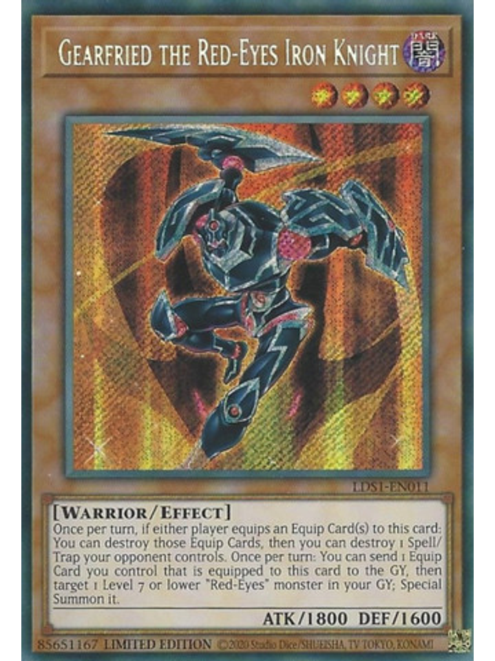 Gearfried the Red-Eyes Iron Knight - LDS1-EN011 - Secret Rare 1st Edition 1