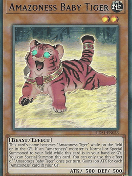 Amazoness Baby Tiger (Green) - LDS1-EN023 - Ultra Rare 1st Edition