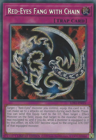 Red-Eyes Fang with Chain - LDS1-EN021 - Secret Rare 1st Edition