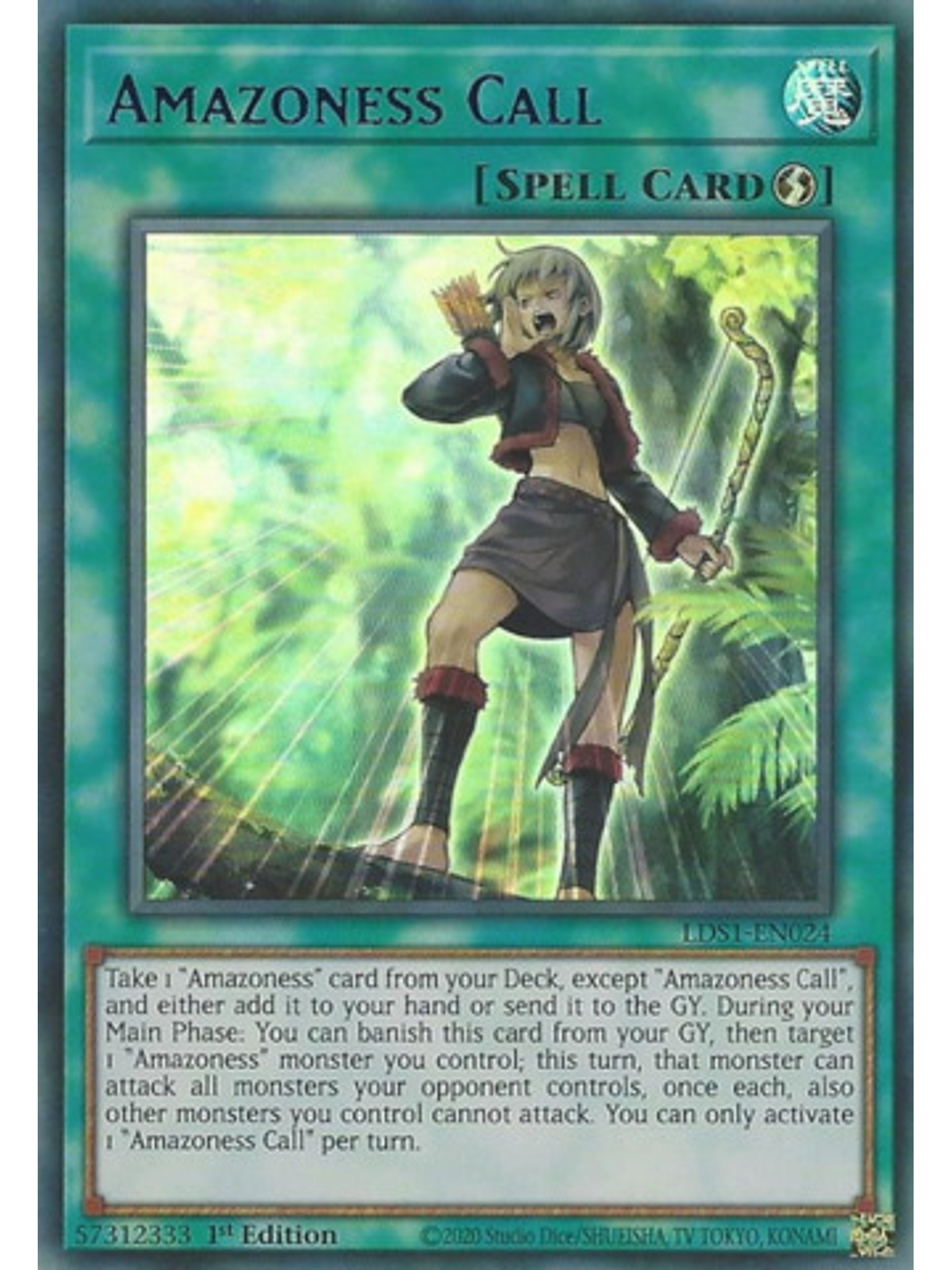 Amazoness Call (Blue) - LDS1-EN024 - Ultra Rare 1st Edition 1