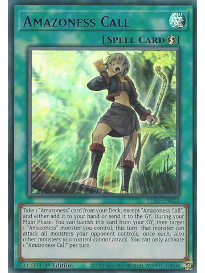 Amazoness Call (Green) - LDS1-EN024 - Ultra Rare 1st Edition 1