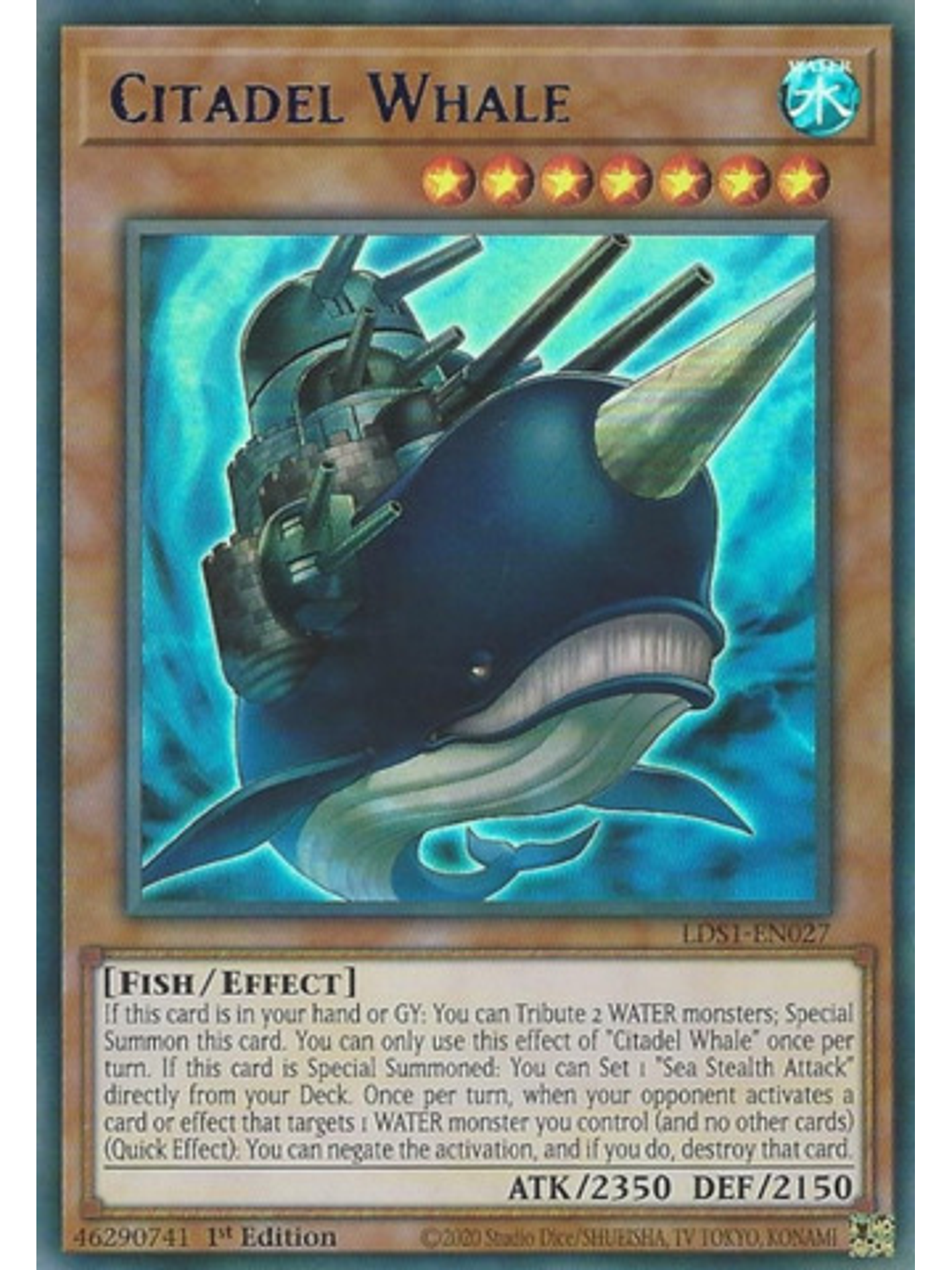 Citadel Whale (Blue) - LDS1-EN027 - Ultra Rare 1st Edition 1