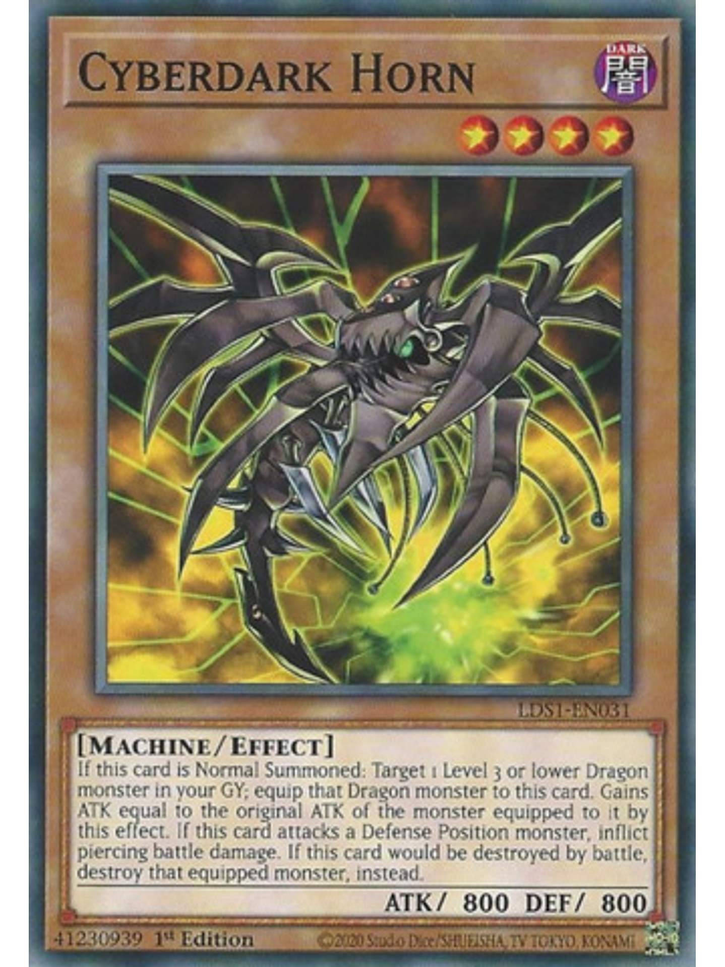 Cyberdark Horn - LDS1-EN031 - Common 1st Edition 1