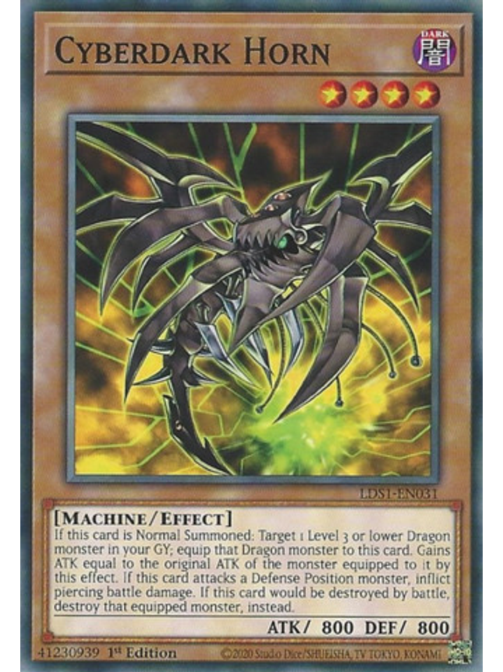Cyberdark Horn - LDS1-EN031 - Common 1st Edition 1