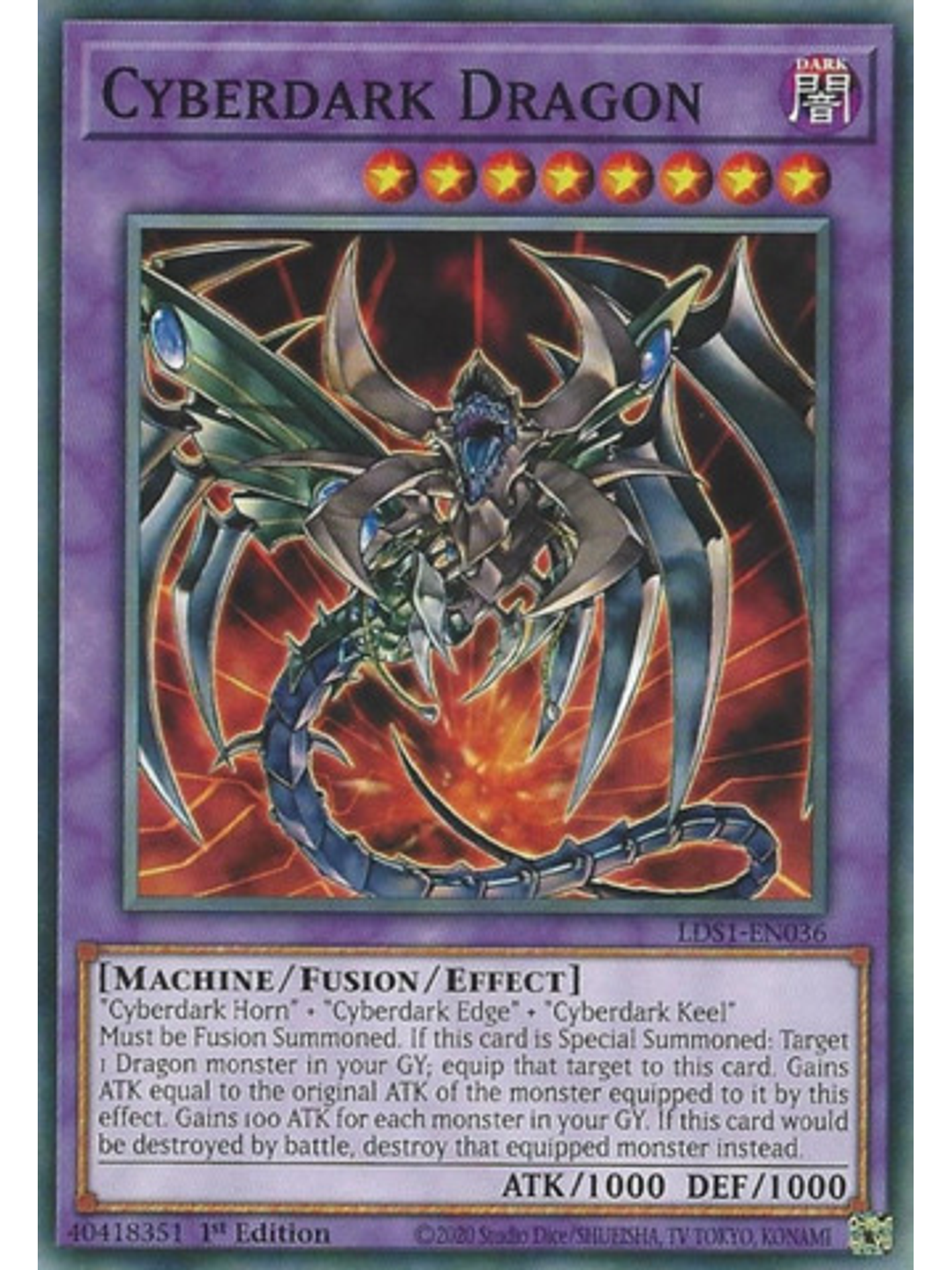 Cyberdark Dragon - LDS1-EN036 - Common 1st Edition 1