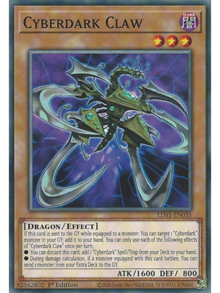 Cyberdark Claw - LDS1-EN035 - Common 1st Edition 1