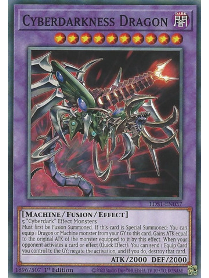 Cyberdarkness Dragon - LDS1-EN037 - Common 1st Edition 1