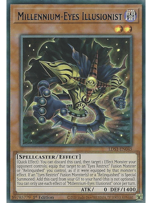 Millennium-Eyes Illusionist (Purple) - LDS1-EN045 - Ultra Rare 1st Edition