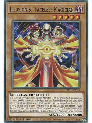 Illusionist Faceless Magician - LDS1-EN046 - Common 1st Edition