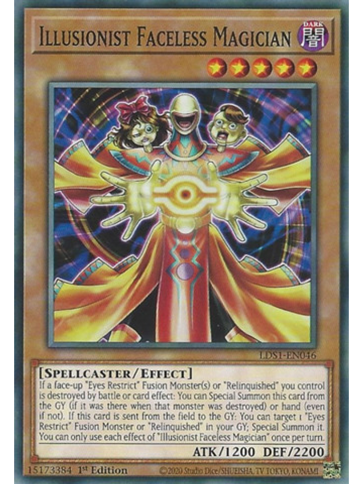 Illusionist Faceless Magician - LDS1-EN046 - Common 1st Edition 1
