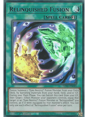 Relinquished Fusion (Blue) - LDS1-EN049 - Ultra Rare 1st Edition