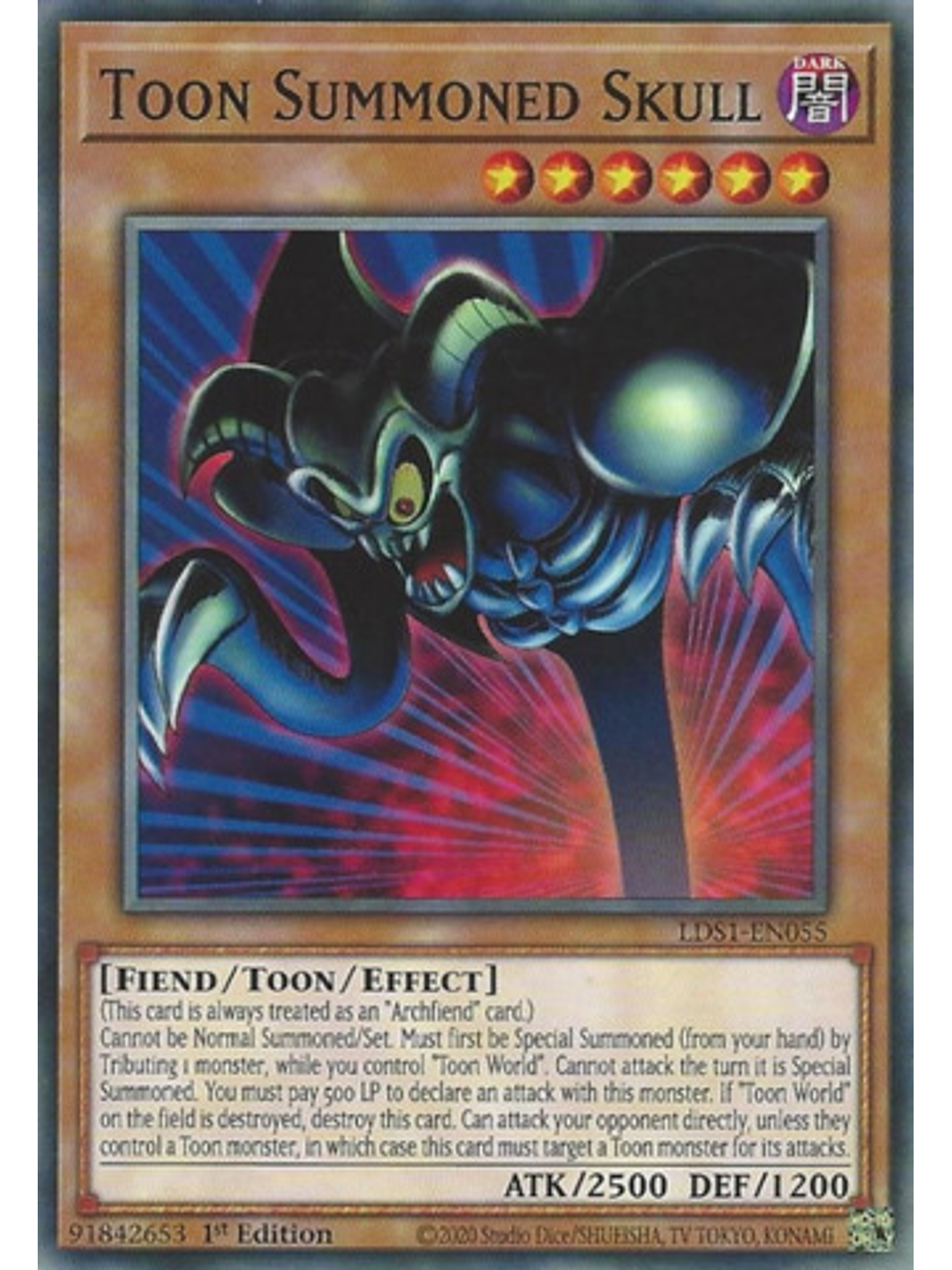 Toon Summoned Skull - LDS1-EN055 - Common 1st Edition 1