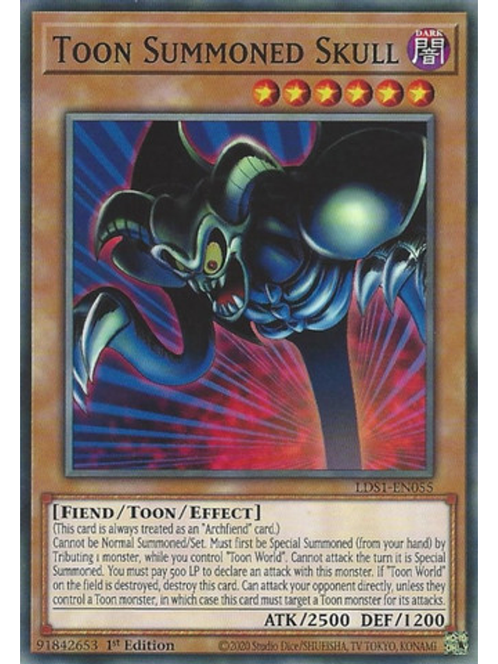 Toon Summoned Skull - LDS1-EN055 - Common 1st Edition 1