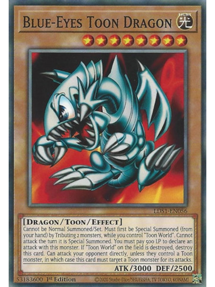Blue-Eyes Toon Dragon - LDS1-EN056 - Common 1st Edition 1