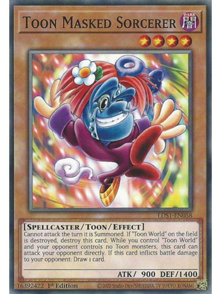 Toon Masked Sorcerer - LDS1-EN058 - Common 1st Edition 1