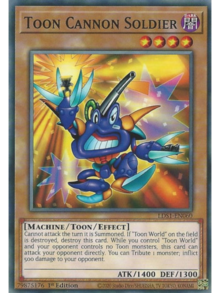 Toon Cannon Soldier - LDS1-EN060 - Common 1st Edition 1