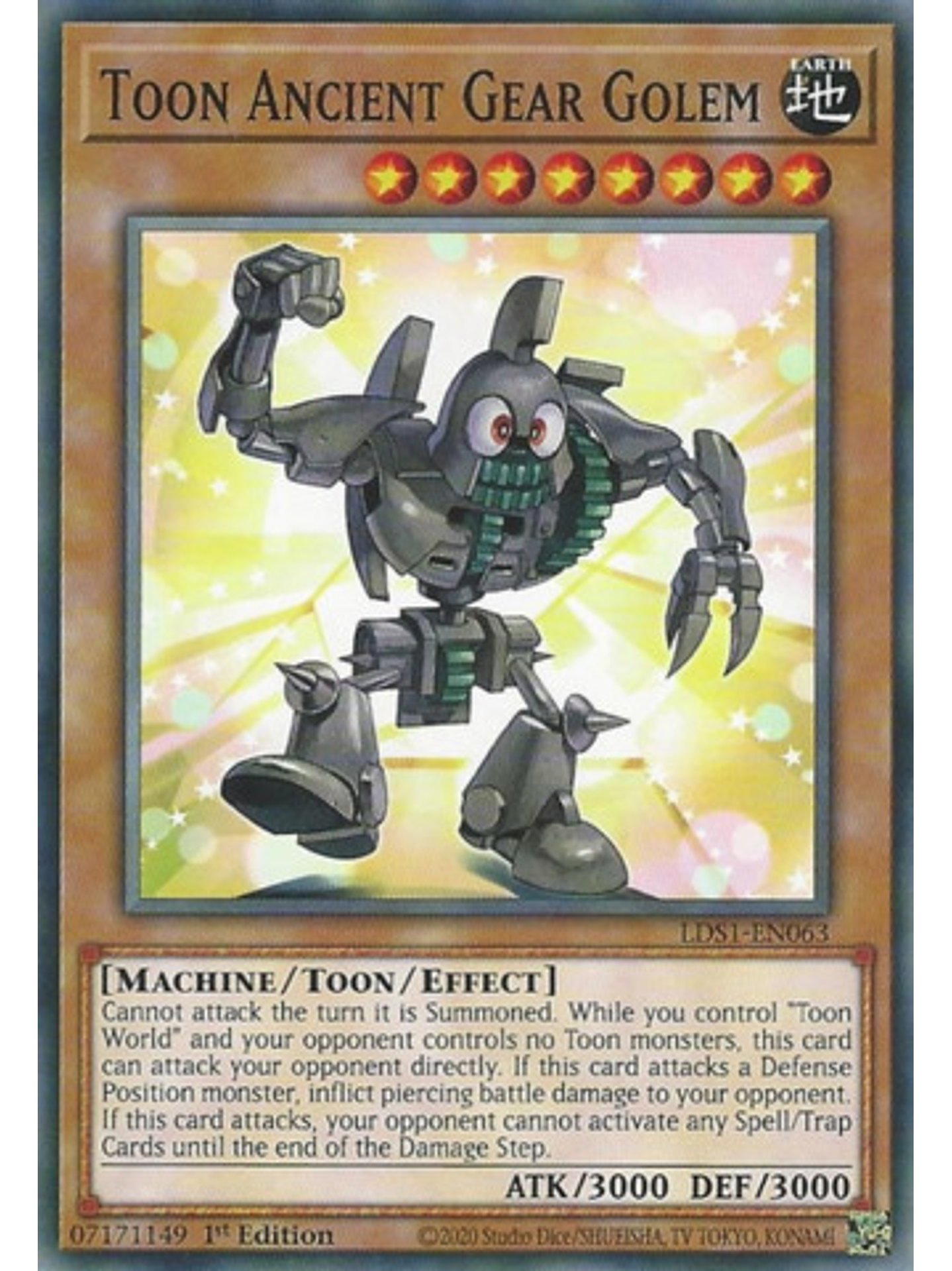 Toon Ancient Gear Golem - LDS1-EN063 - Common 1st Edition 1