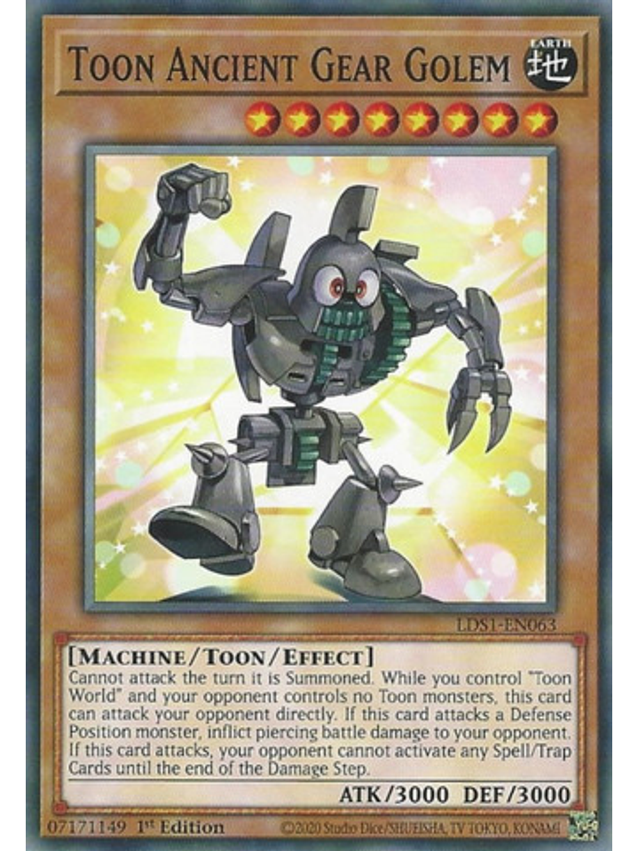 Toon Ancient Gear Golem - LDS1-EN063 - Common 1st Edition 1