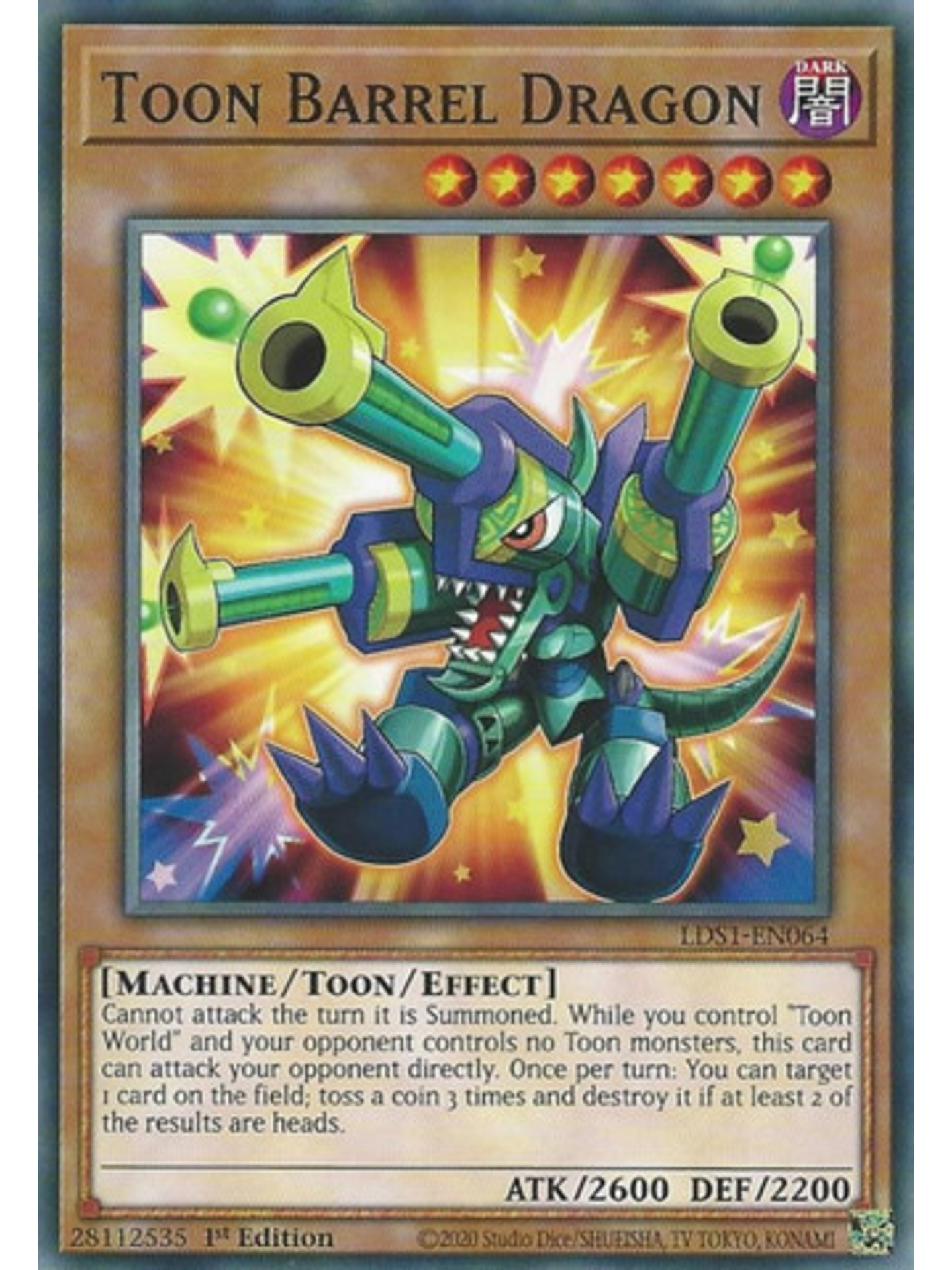 Toon Barrel Dragon - LDS1-EN064 - Common 1st Edition 1