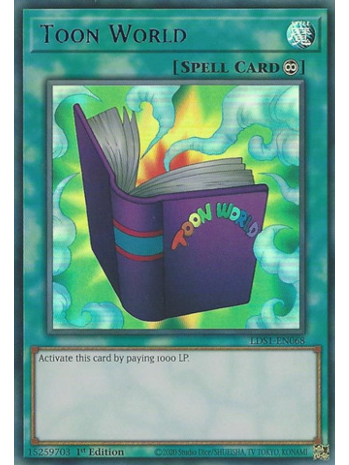 Toon World (Purple) - LDS1-EN068 - Ultra Rare 1st Edition 1