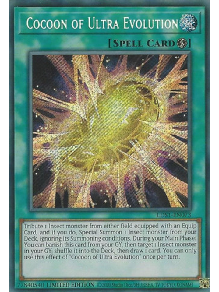 Cocoon of Ultra Evolution - LDS1-EN073 - Secret Rare 1st Edition 1