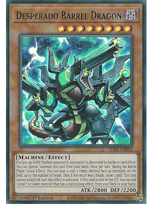 Desperado Barrel Dragon (Green) - LDS1-EN076 - Ultra Rare 1st Edition