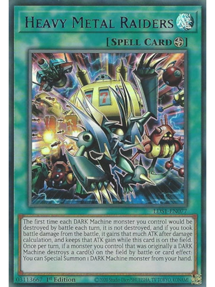 Heavy Metal Raiders (Purple) - LDS1-EN077 - Ultra Rare 1st Edition 1