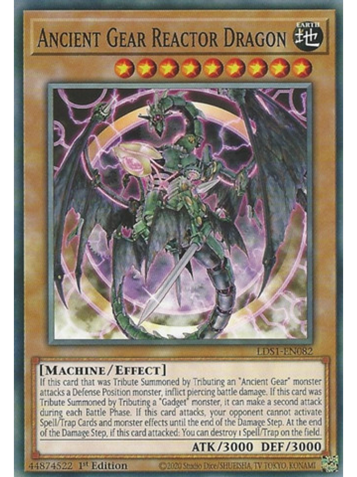 Ancient Gear Reactor Dragon - LDS1-EN082 - Common 1st Edition 1
