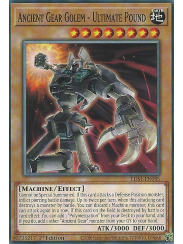 Ancient Gear Golem - Ultimate Pound - LDS1-EN085 - Common 1st Edition 1