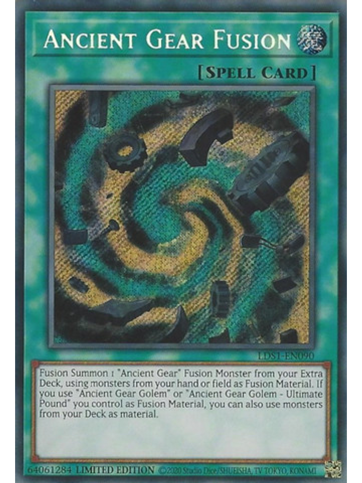 Ancient Gear Fusion - LDS1-EN090 - Secret Rare 1st Edition 1