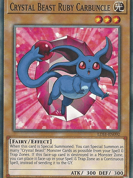 Crystal Beast Ruby Carbuncle - LDS1-EN092 - Common 1st Edition