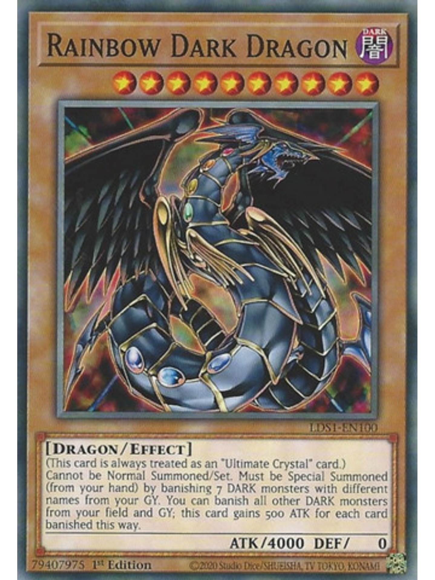 Rainbow Dark Dragon - LDS1-EN100 - Common 1st Edition 1