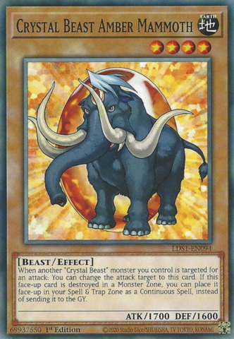 Crystal Beast Amber Mammoth - LDS1-EN094 - Common 1st Edition