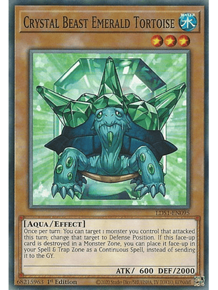 Crystal Beast Emerald Tortoise - LDS1-EN095 - Common 1st Edition