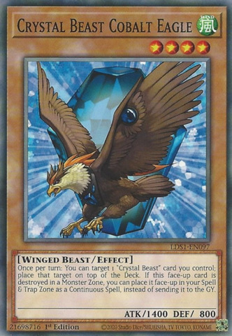 Crystal Beast Cobalt Eagle - LDS1-EN097 - Common 1st Edition