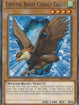Crystal Beast Cobalt Eagle - LDS1-EN097 - Common 1st Edition