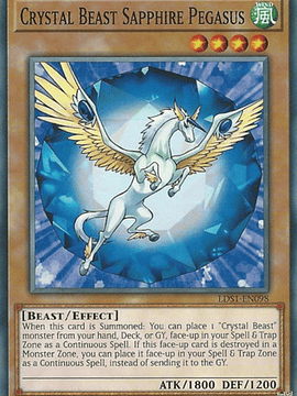 Crystal Beast Sapphire Pegasus - LDS1-EN098 - Common 1st Edition